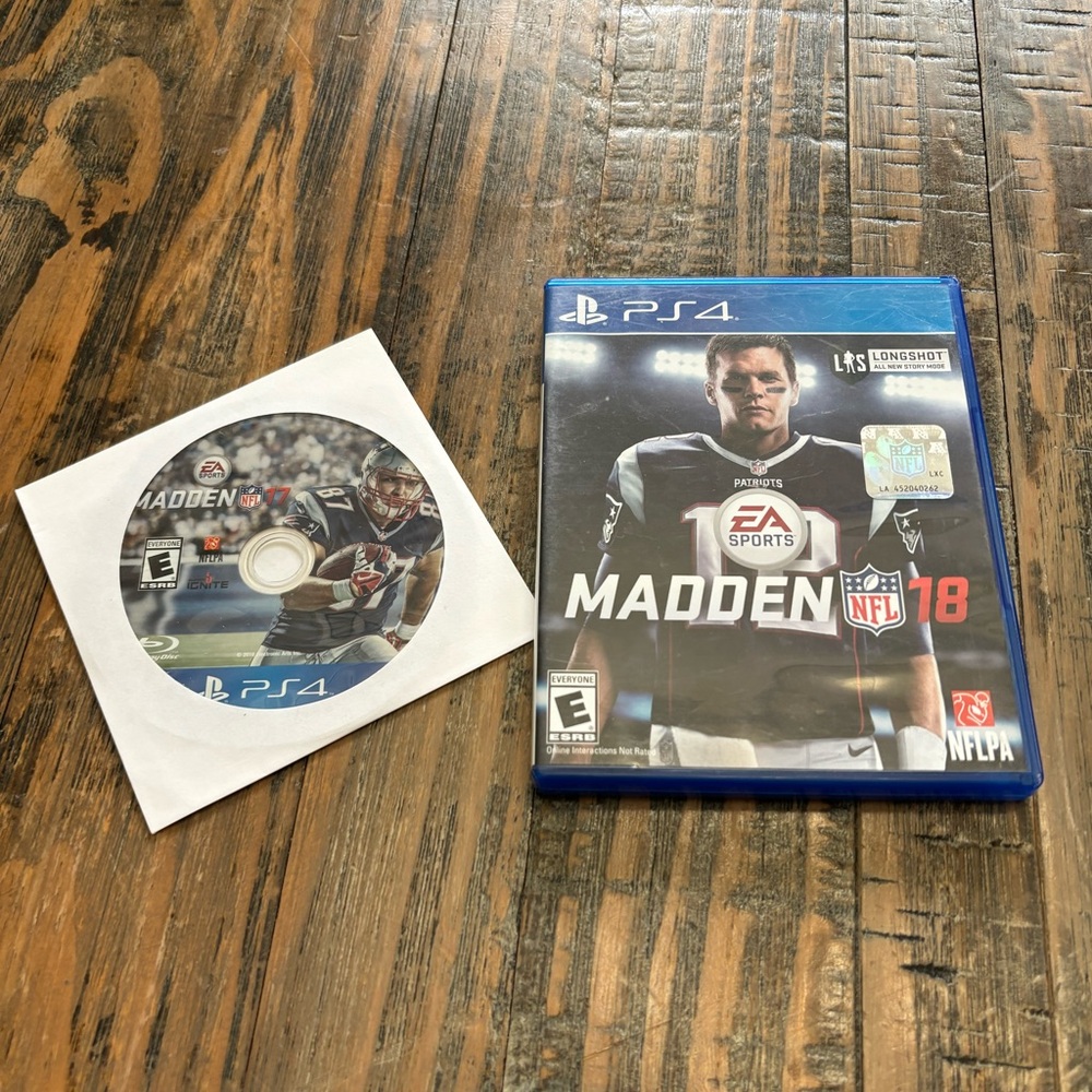 PS4 NFL Madden 17 & Madden 18 Game Bundle